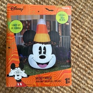 Disney Mickey Mouse Candy Corn Inflatable 6 ft Yard Decoration Blow Up Halloween